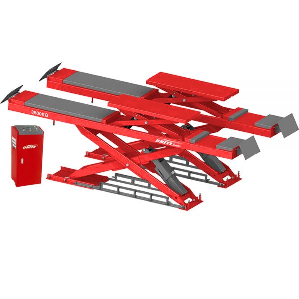 U-Y35 Tubular Structure Wheel Alignment Scissor Lift With Built In Lifting Platforms