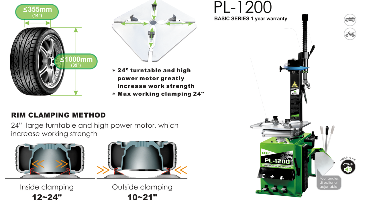 Top Sale and Top Economical Tire Changer – PL-1200 tire changing machine